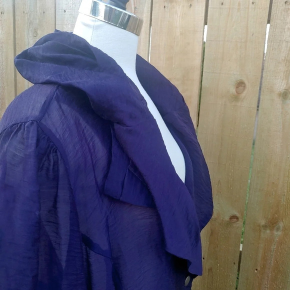 Design Today's Women Jacket Size 2XL Purple Big Collar - Picture 6 of 11